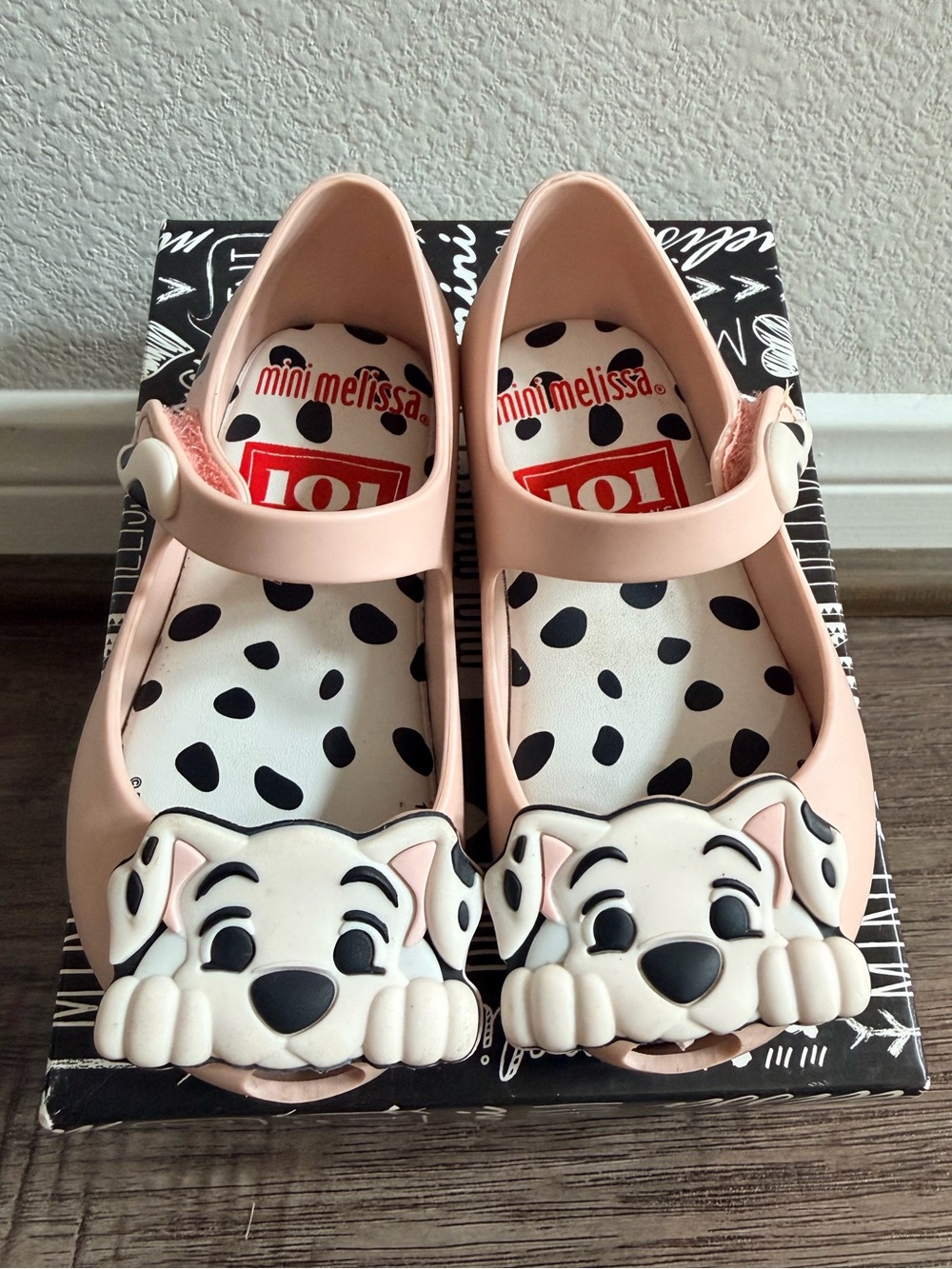 Mini Melissa Disney 101 Dalmatians Ultragirl Mary Jane Shoes Girls 7 Pink